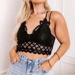 Anemone Elegant crochet Black
Lace bralette